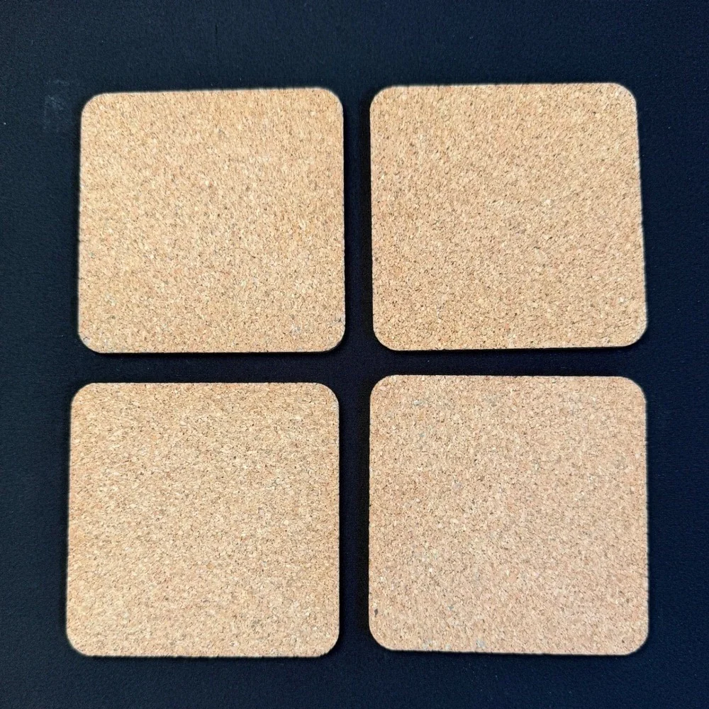 Nautical Cork Coasters Set 4 Lighthouse Seal Boat Buoy Coastal Beach House Decor